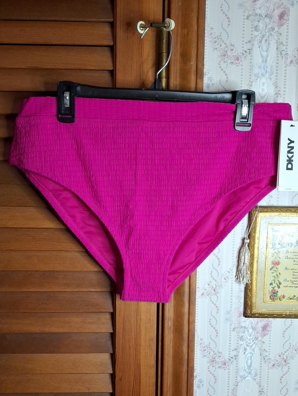 DKNY Pink Swim Bottom XL NWT